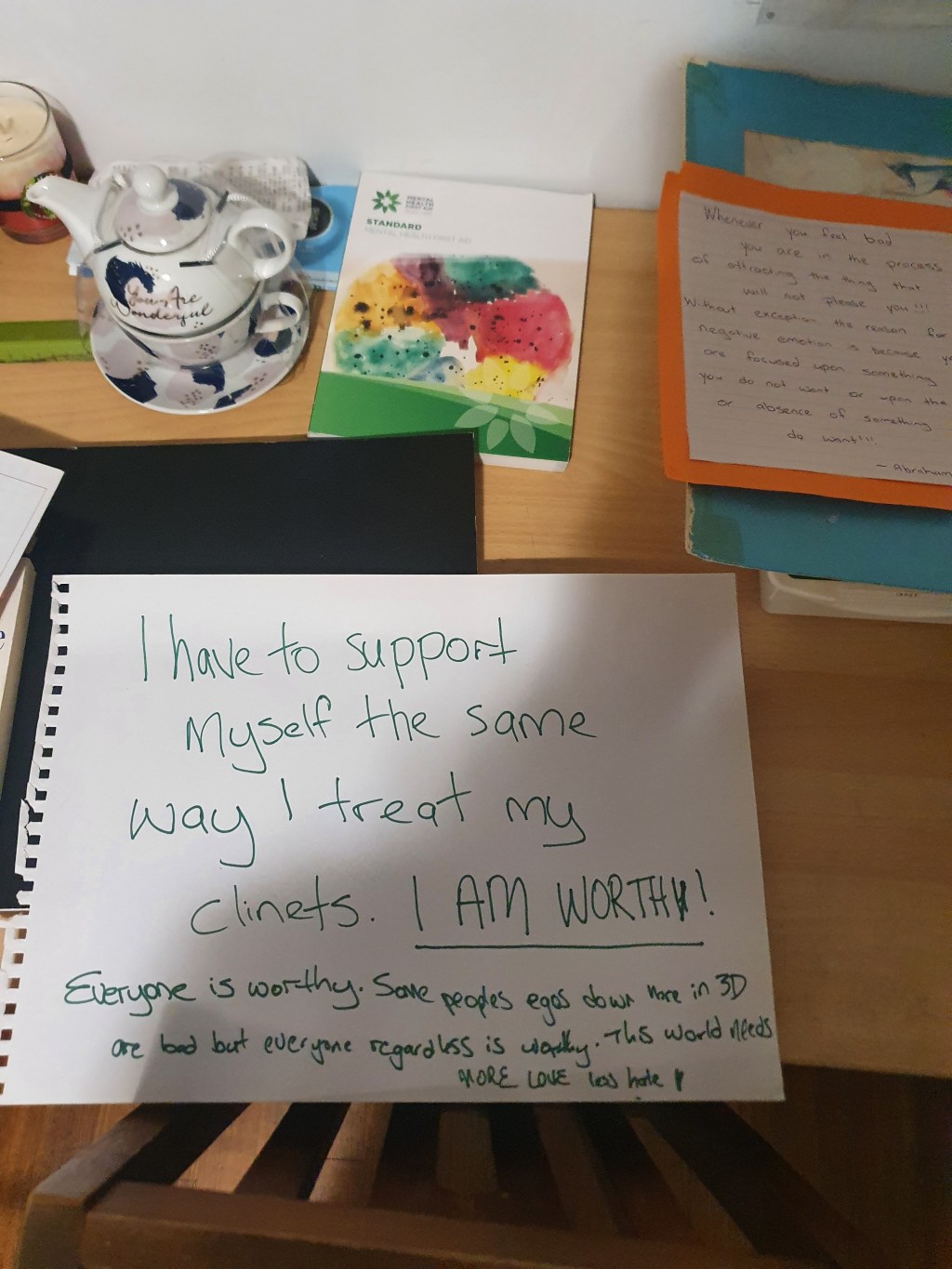 Giving my house a really good clean and come across a note to myself.. definitely needs to go on the wall&nbsp;😅