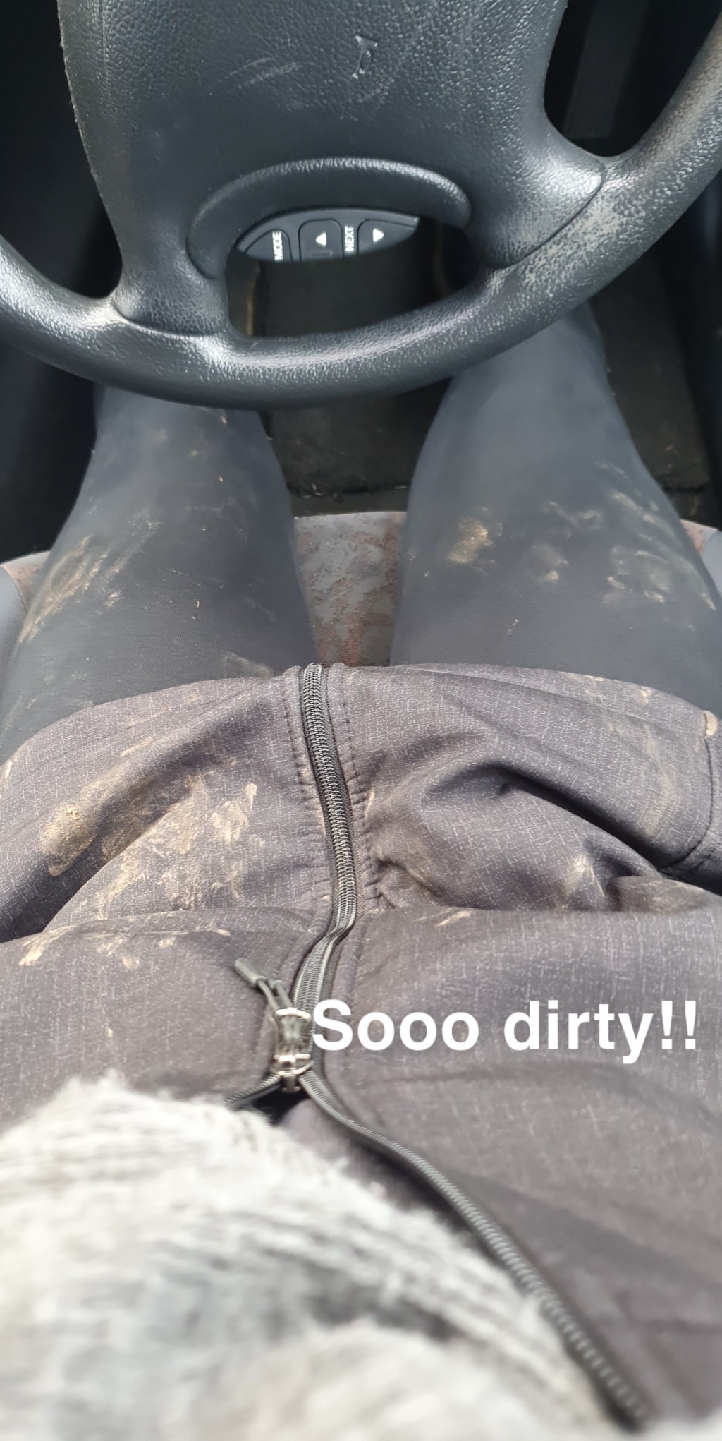 Sooo dirty from taking Boss to the dog park&nbsp;😆🐕