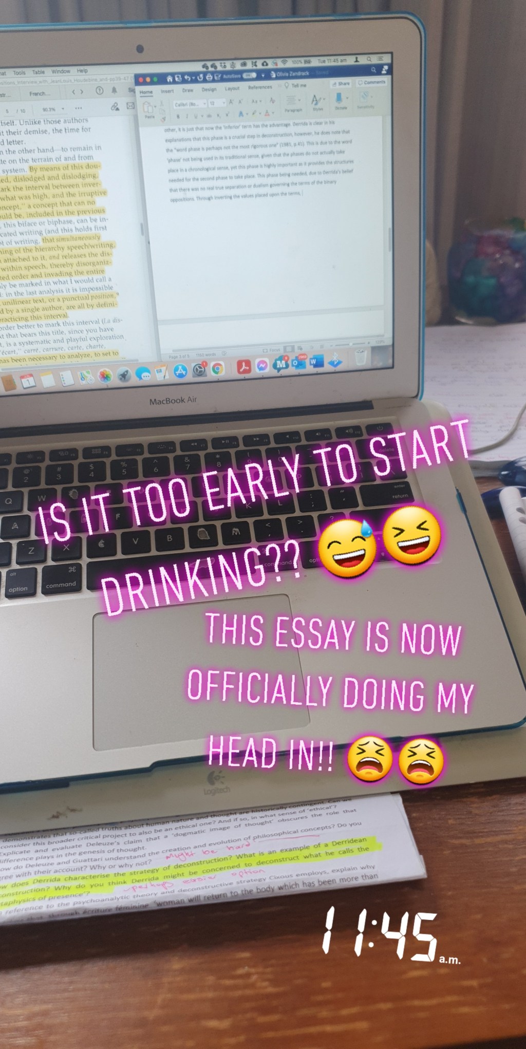 My philosophy essay is driving me mad&nbsp;😫😫😫