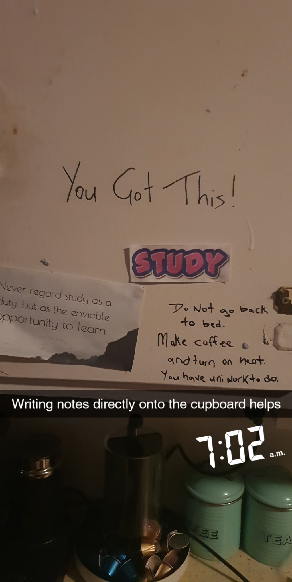 Not sure why it has taken me so long to start writing notes directly onto the cupboards and walls&nbsp;😅