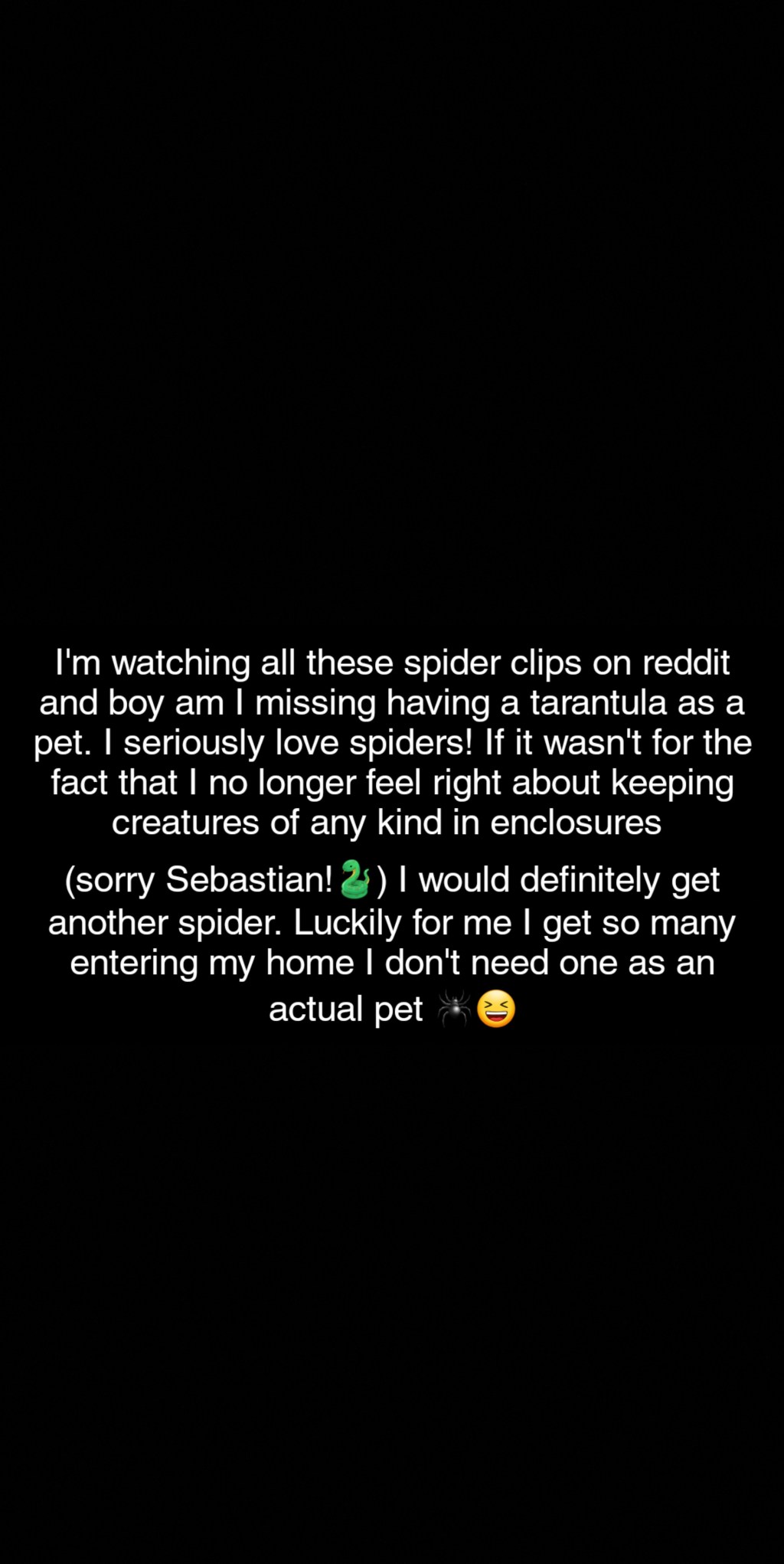 I seriously love&nbsp;spiders!