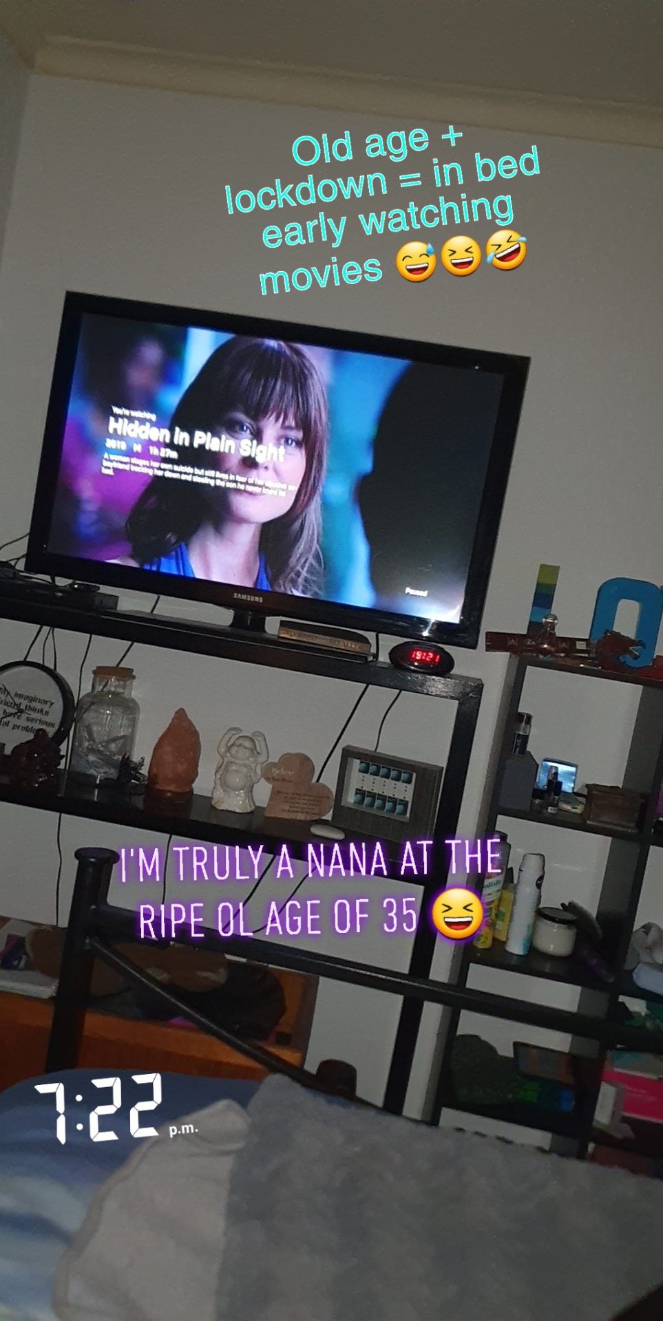 It’s only 7:34pm on Tuesday night and I’m already in bed watching a movie&nbsp;🎬