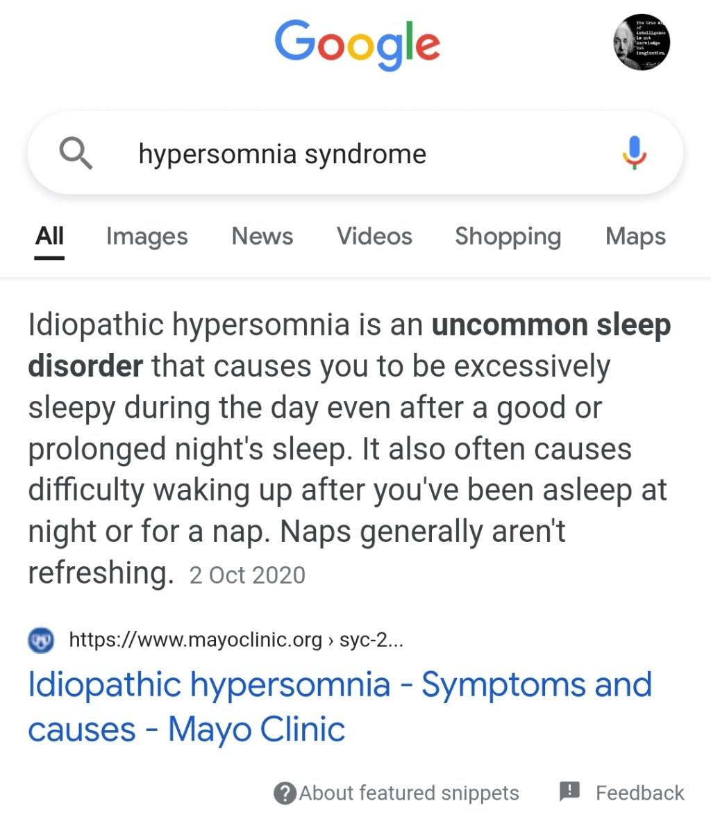 I just googled the name of one of my “illnesses” on a recent medical from.. and now finally know the name of what was discovered during the sleep clinic testing&nbsp;😅