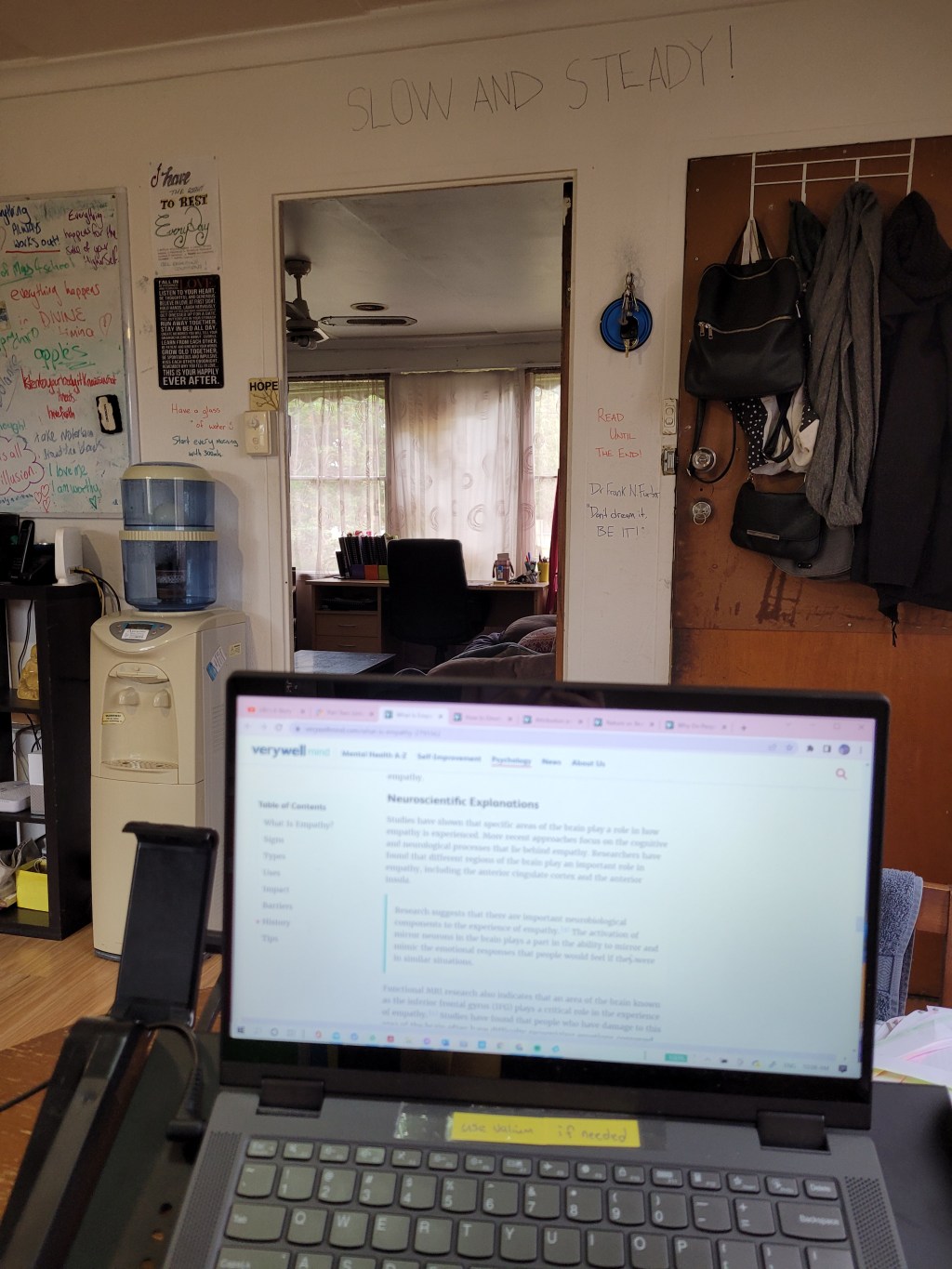 I created a nice new study area, yet am still sitting at my kitchen table studying&nbsp;😅