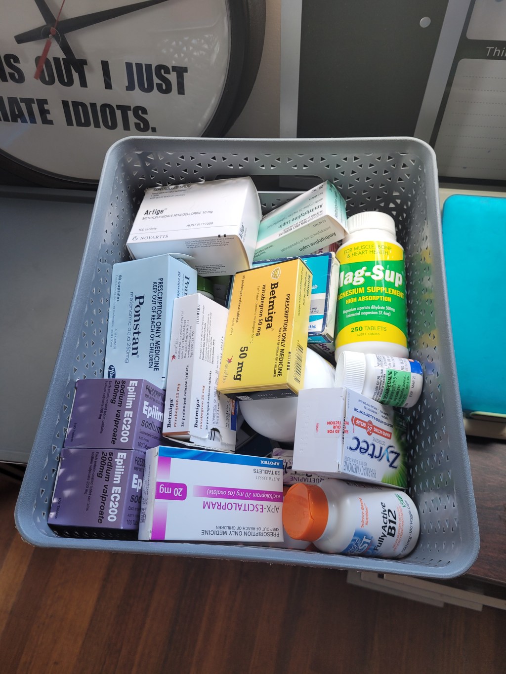 My medication box is almost completely full&nbsp;😄