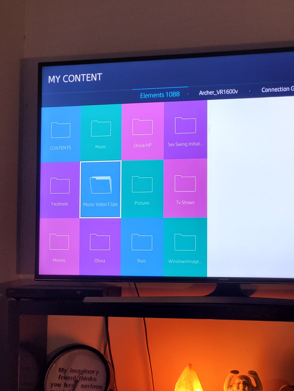 Putting some music on from my hard drive … the names of some of the folders crack me up&nbsp;😆😂