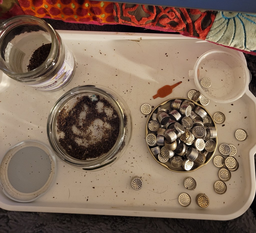 I finally finished emptying the vape capsules&nbsp;😁🥳