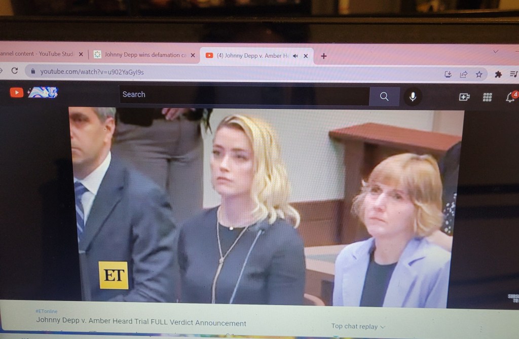 Watching the Depp vs Heard Trial Verdict on YouTube&nbsp;😲