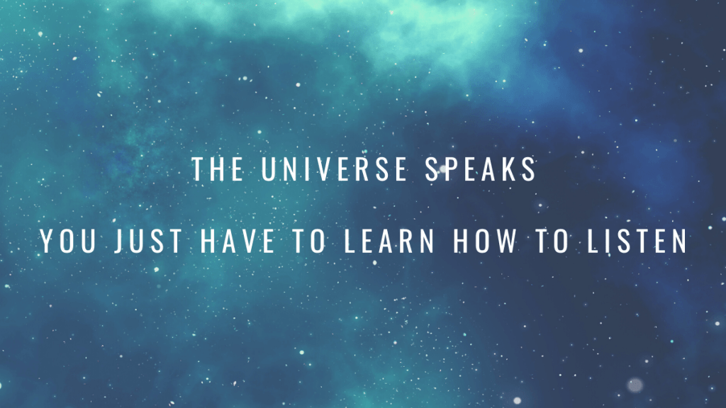 The Universe is talking to me loud and clear&nbsp;✨️